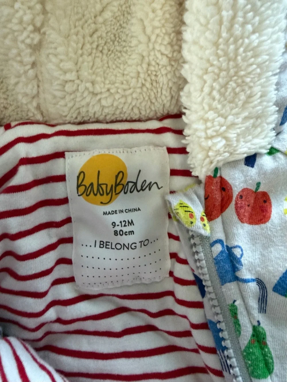 Mini Boden Farm Cozy Pram Suit 9–12 Months One-Piece Bunting